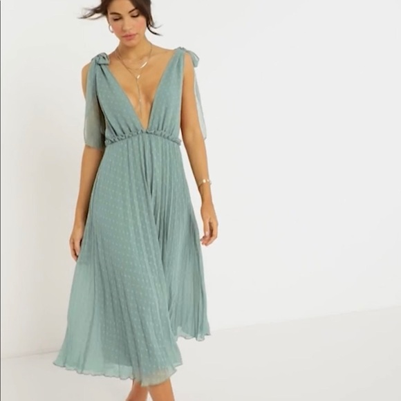 sage green midi dress